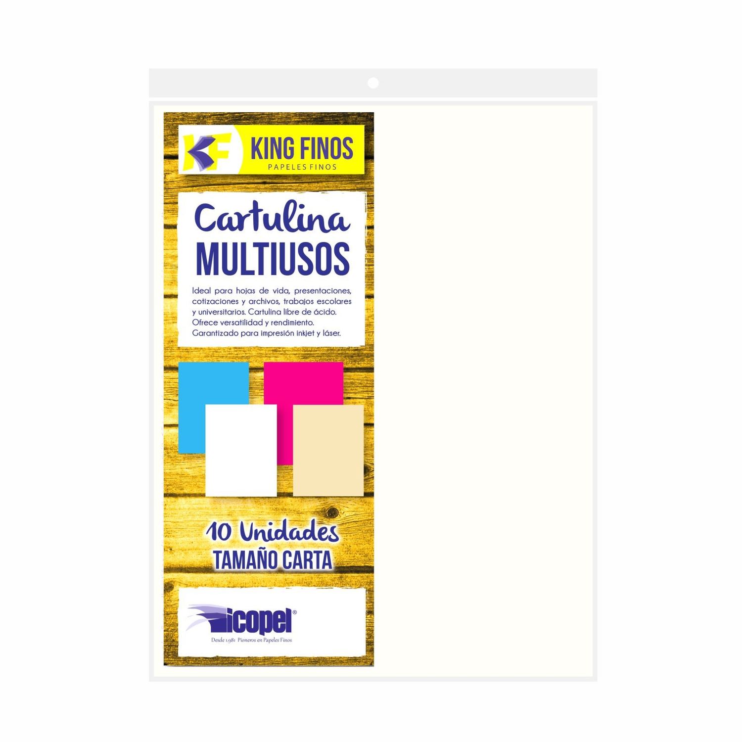 Cartulina KF Multiuso 180 g Carta 10 Hojas Blanco Artico