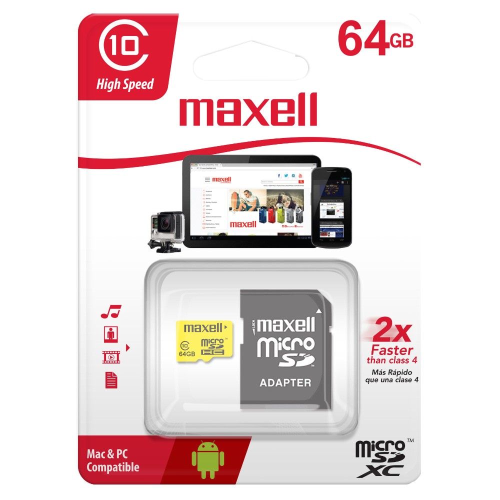 Memoria Maxell Micro SDXC 64gb Clase 10