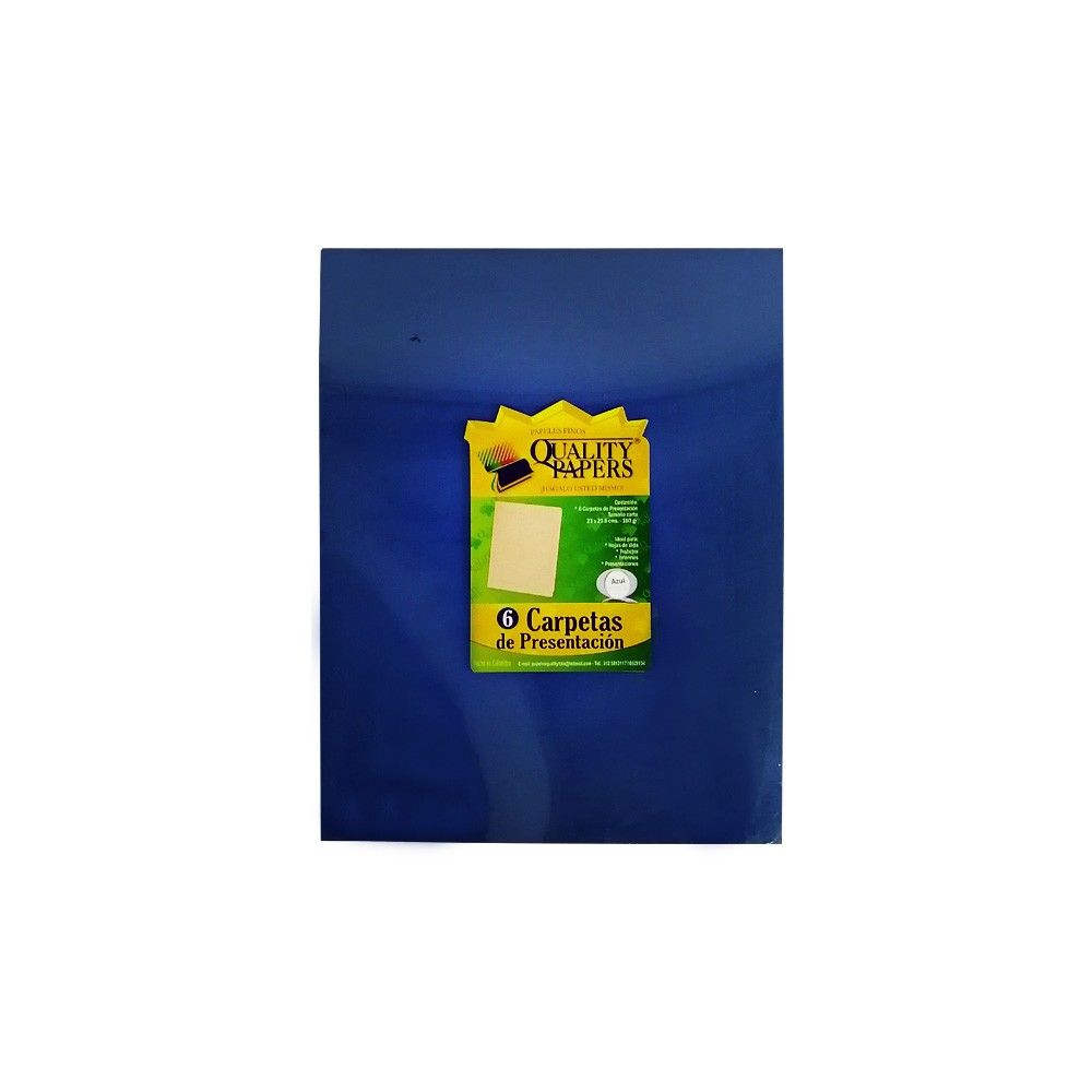 Carpeta Kimberly Color Azul  220Gr X6 Und