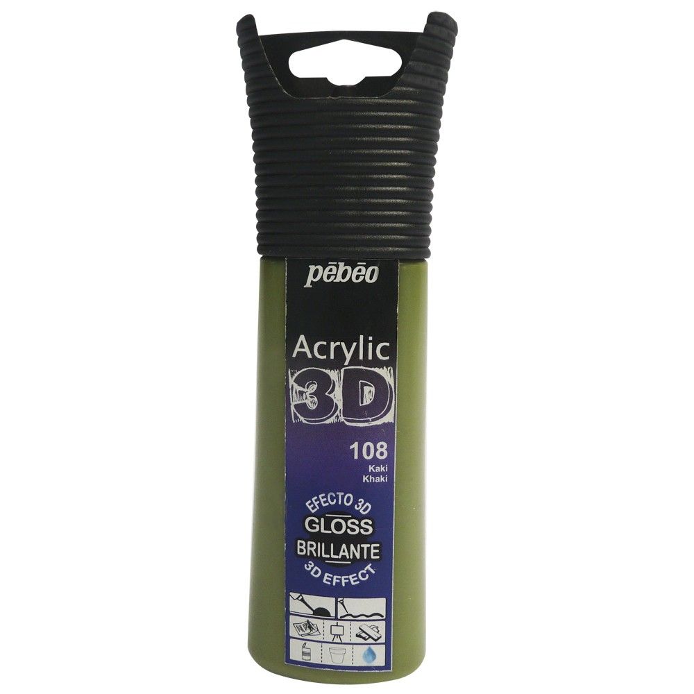 Acrílico Pebeo Efecto 3D Kaki 108 Brillante 30ml