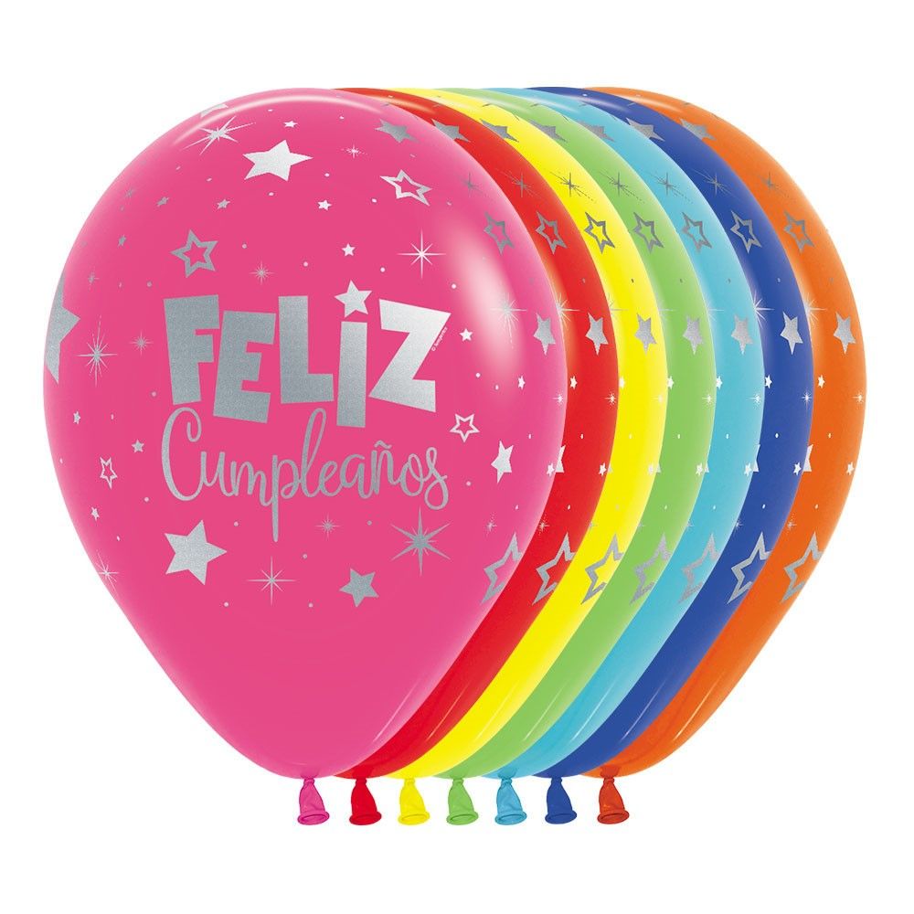 Bombas Sempertex Fantasia Feliz Cumpleaños X12 UND
