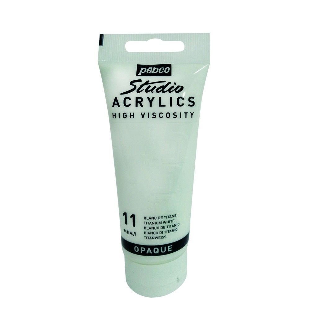 Acrilico Pebeo en Tubo Blanco Titanio 100ml