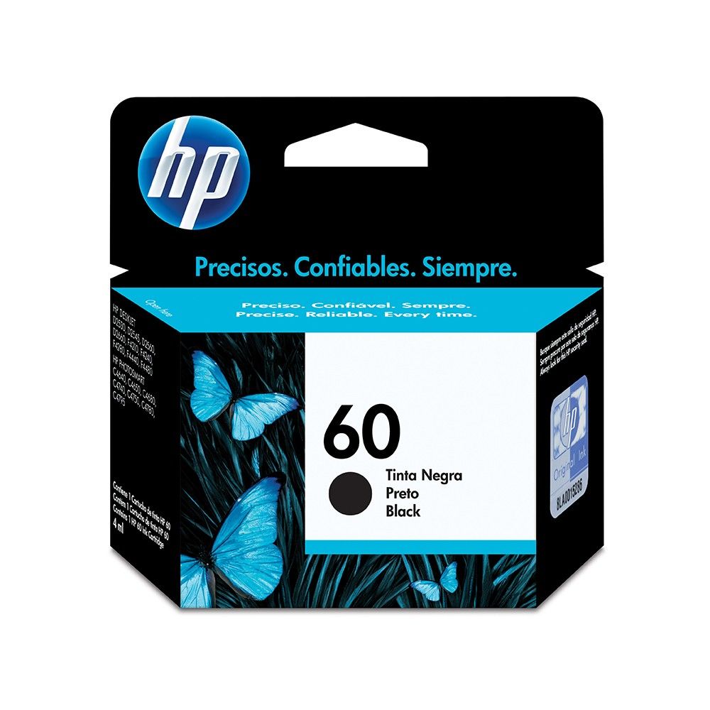 Cartucho de Tinta HP 60 Negra Original (CC640WL)