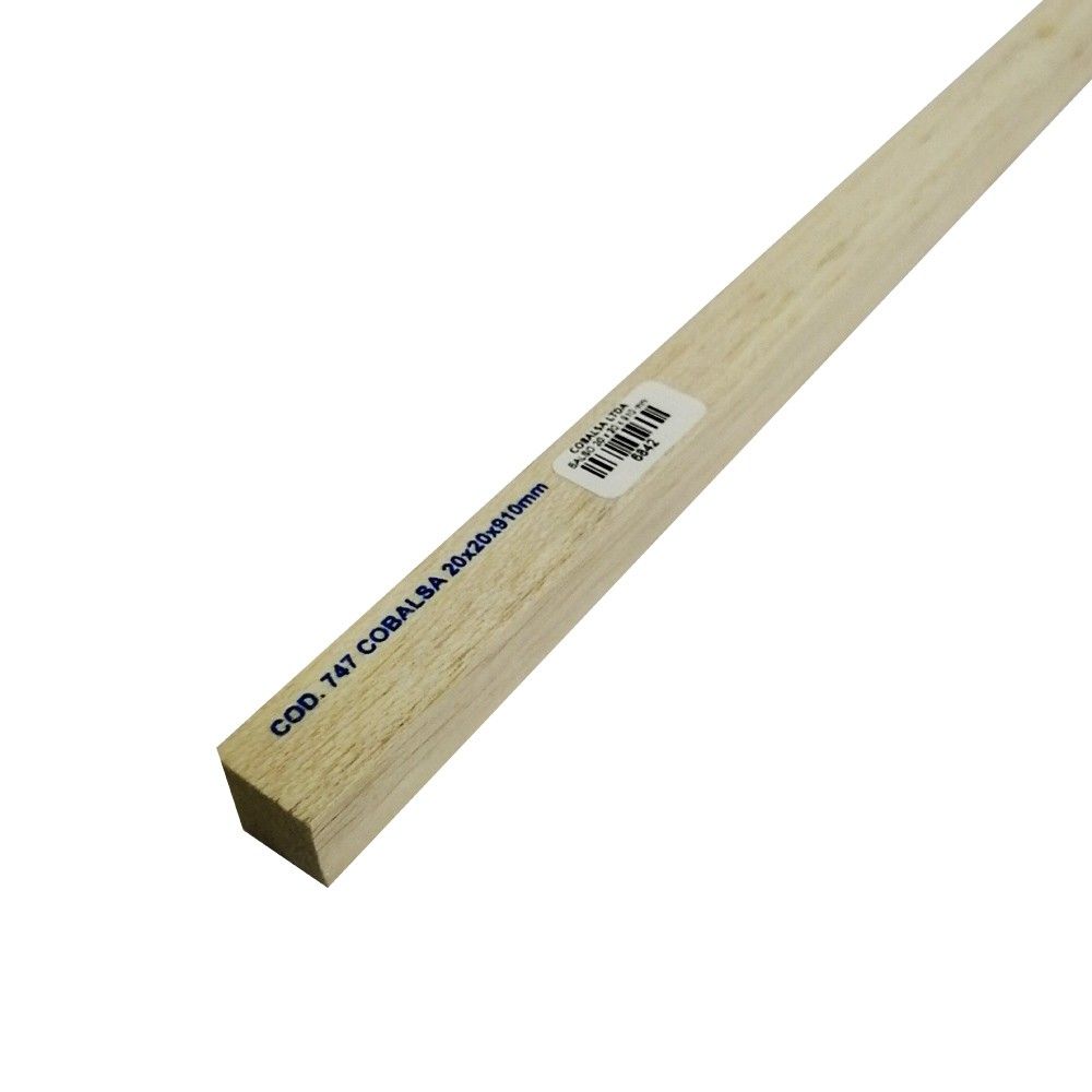 Balso Cuadrado 20 mm x 20 mm x 910 mm