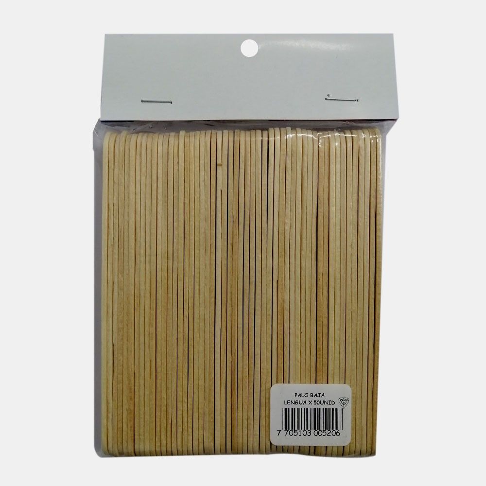 Palo Baja Lengua de Madera x50 und