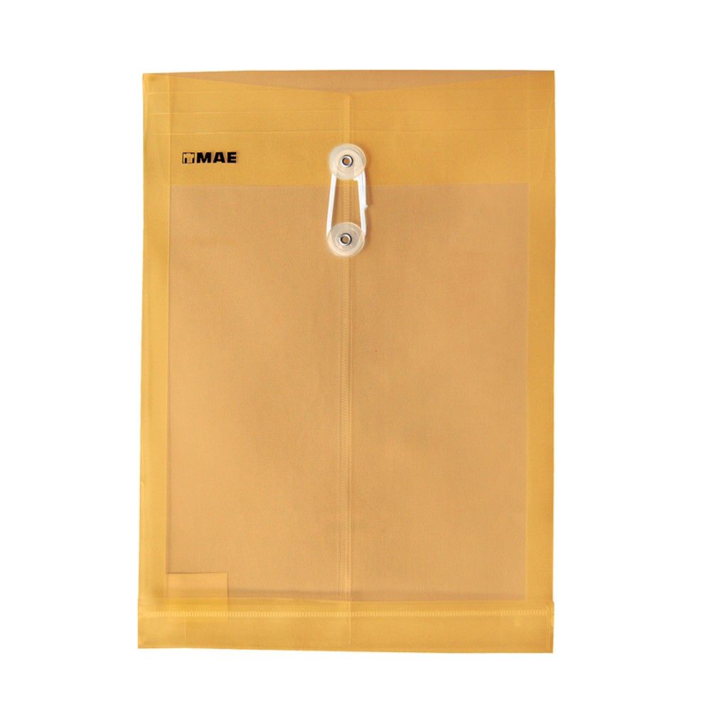 Sobre Vertical Oficio Con Hilo Color Naranja