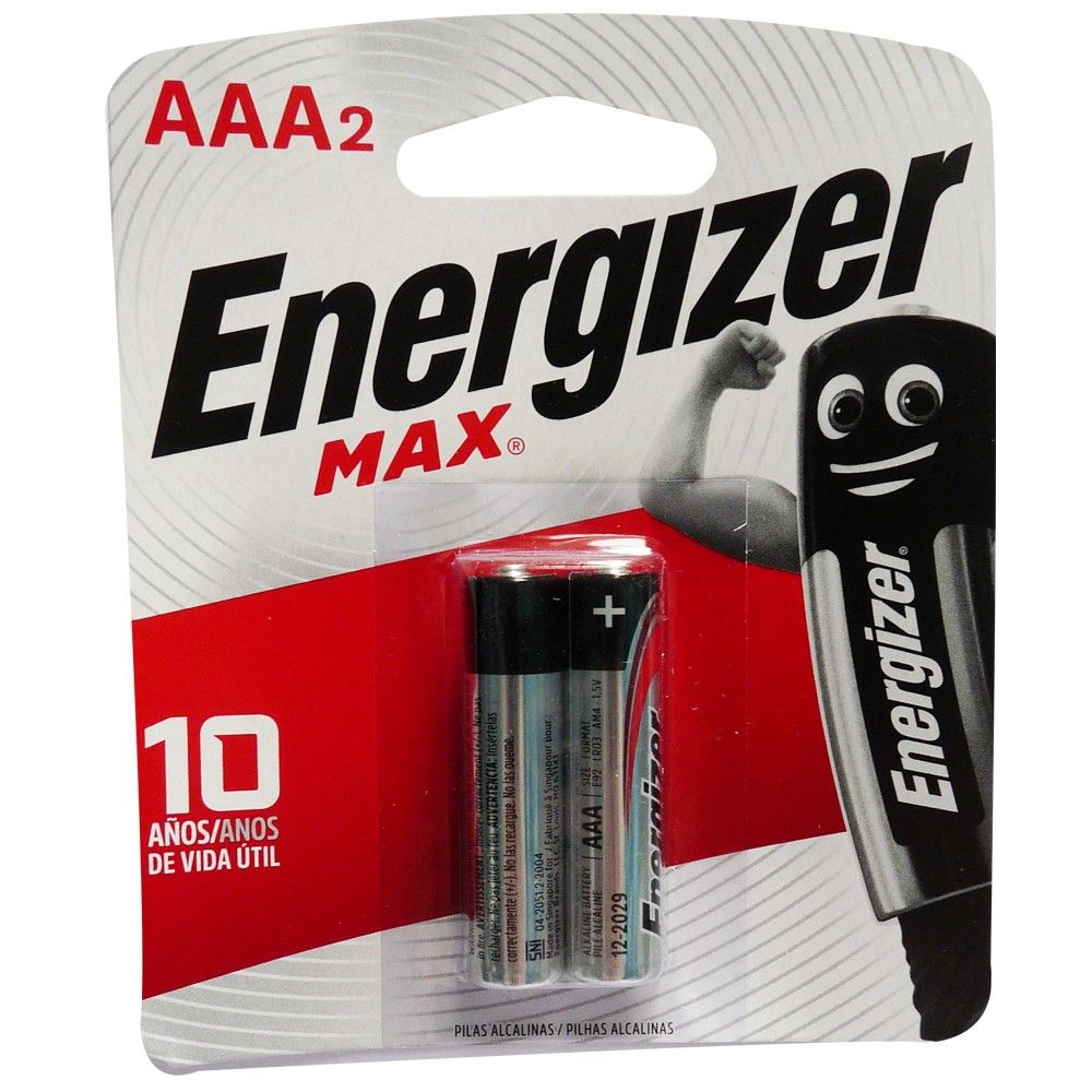 Pila Batería Energizer Max Alcalina AAA2 x2 und