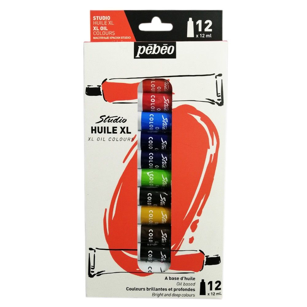 Óleos Pebeo con Estuche Studio Huile XL 12ml x12 und