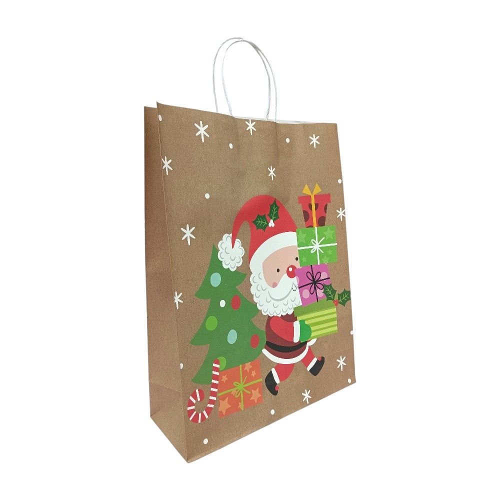 Bolsa Regalo Kraft Grande Navidad