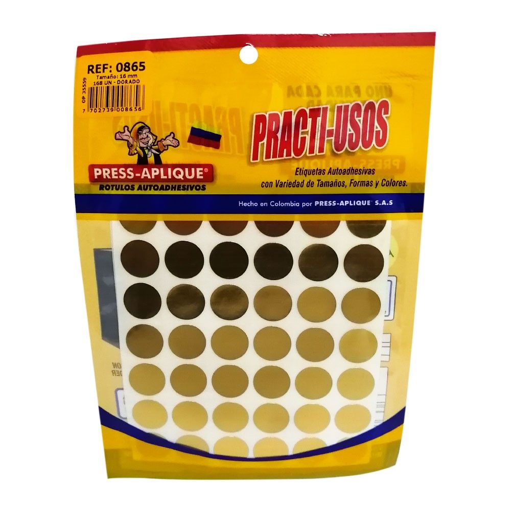 Rótulos Press-aplique Dorado R-0865 16mm