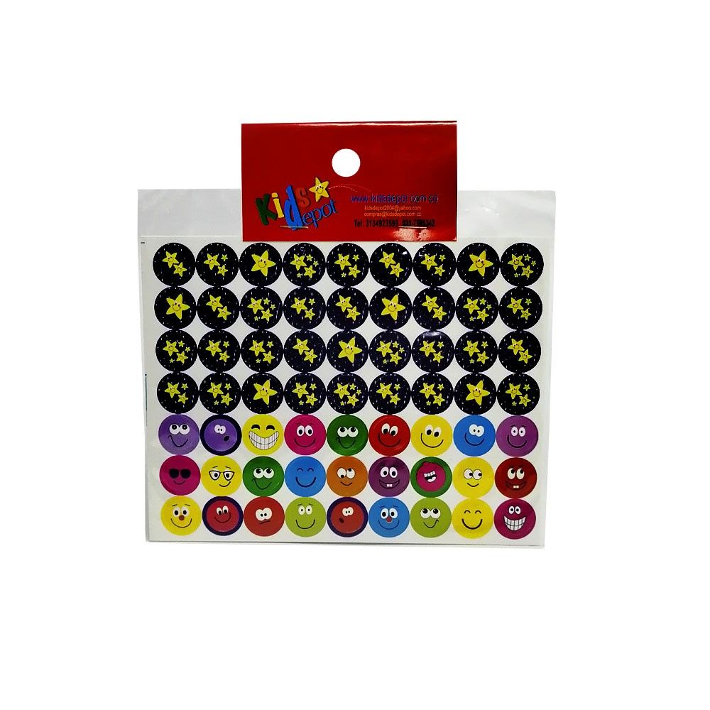 Rótulos Adhesivos Kids Depot Círculos Surtido x 252 und