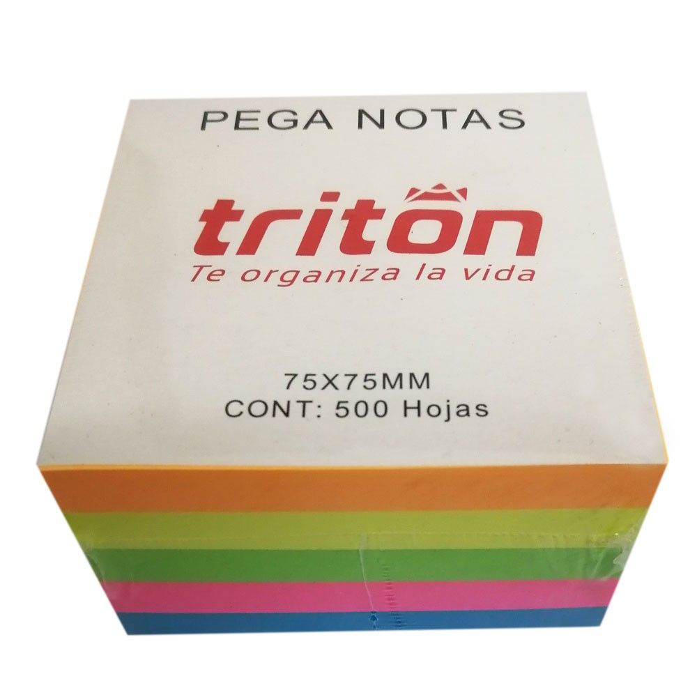 Notas Triton Adhesivas 75mmx75mm x500 hjs