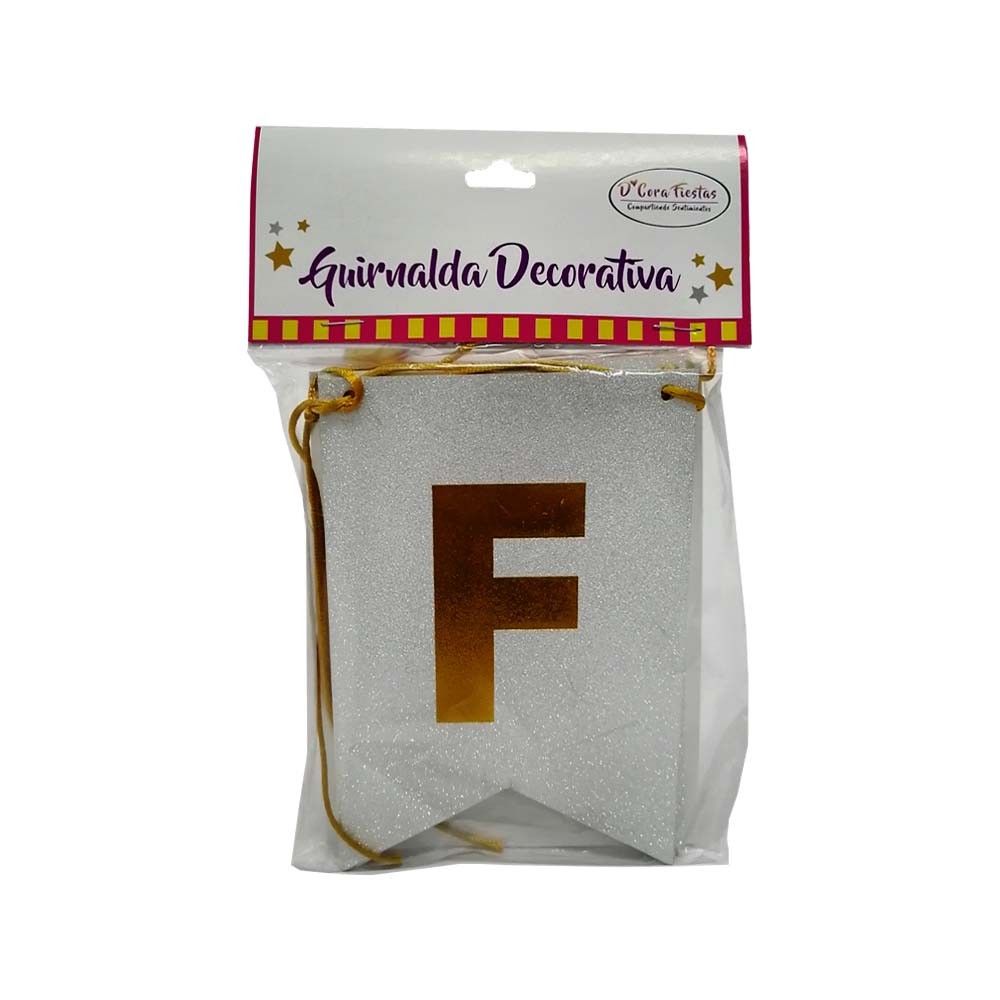 Guirnalda Decoración Cumpleaños Color Plata