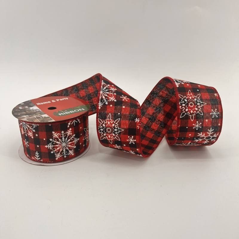 Cinta 6.3Cm X10Yd Snowflake R/N