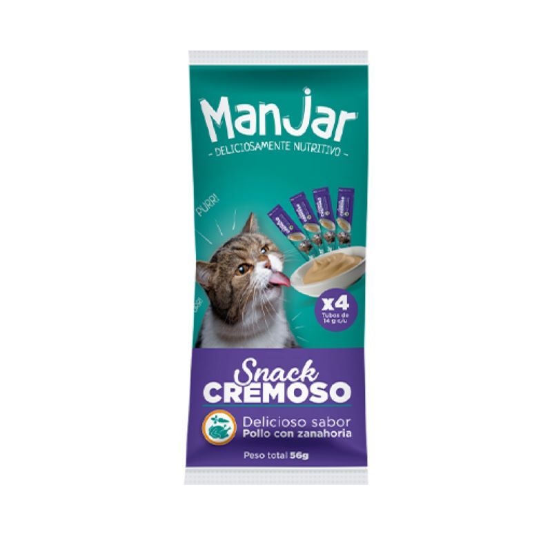 Manjar Chicken &amp; Carrot Cat Liquid 4 X 14Grs