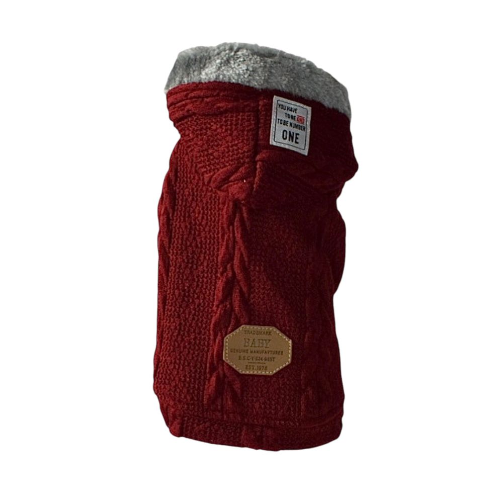 Sweater Forrado Vinotinto Talla L