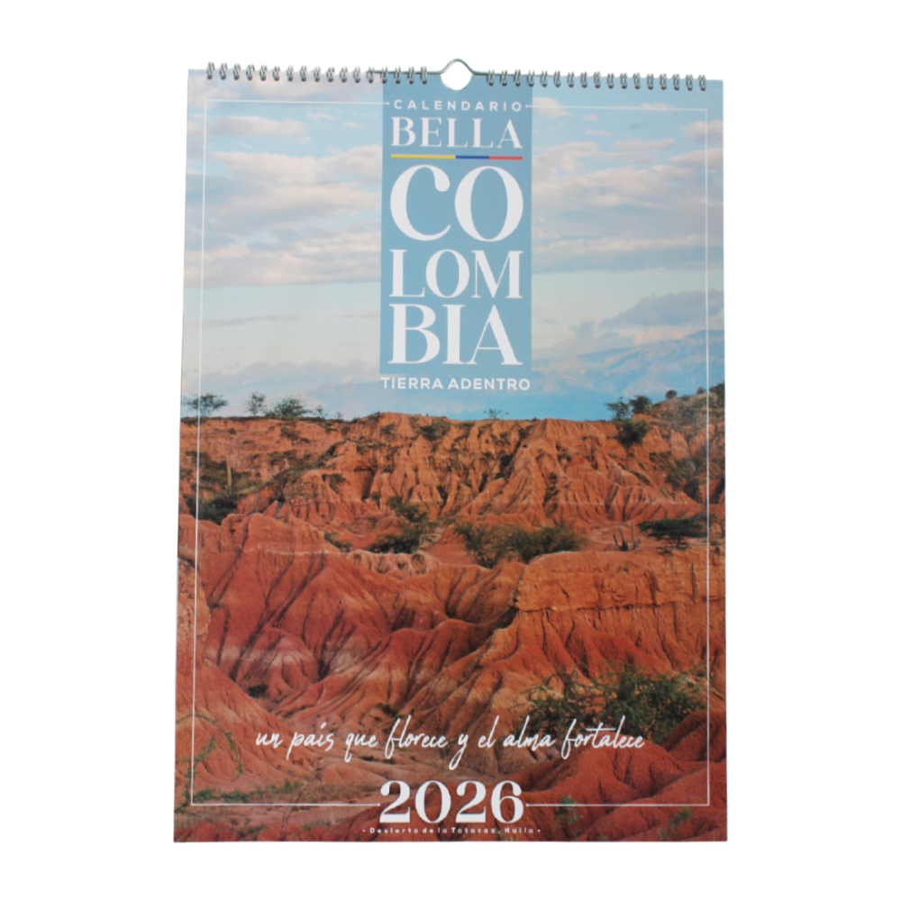 Calendario de pared Bella Colombia 2026 - Tierra Adentro