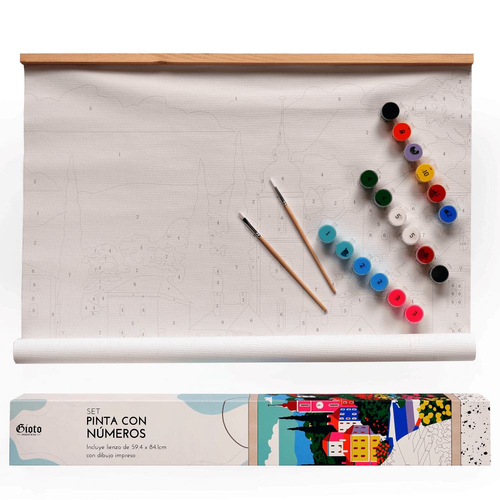 Kit Pinta Por Números 59.4X84Cm Castillo