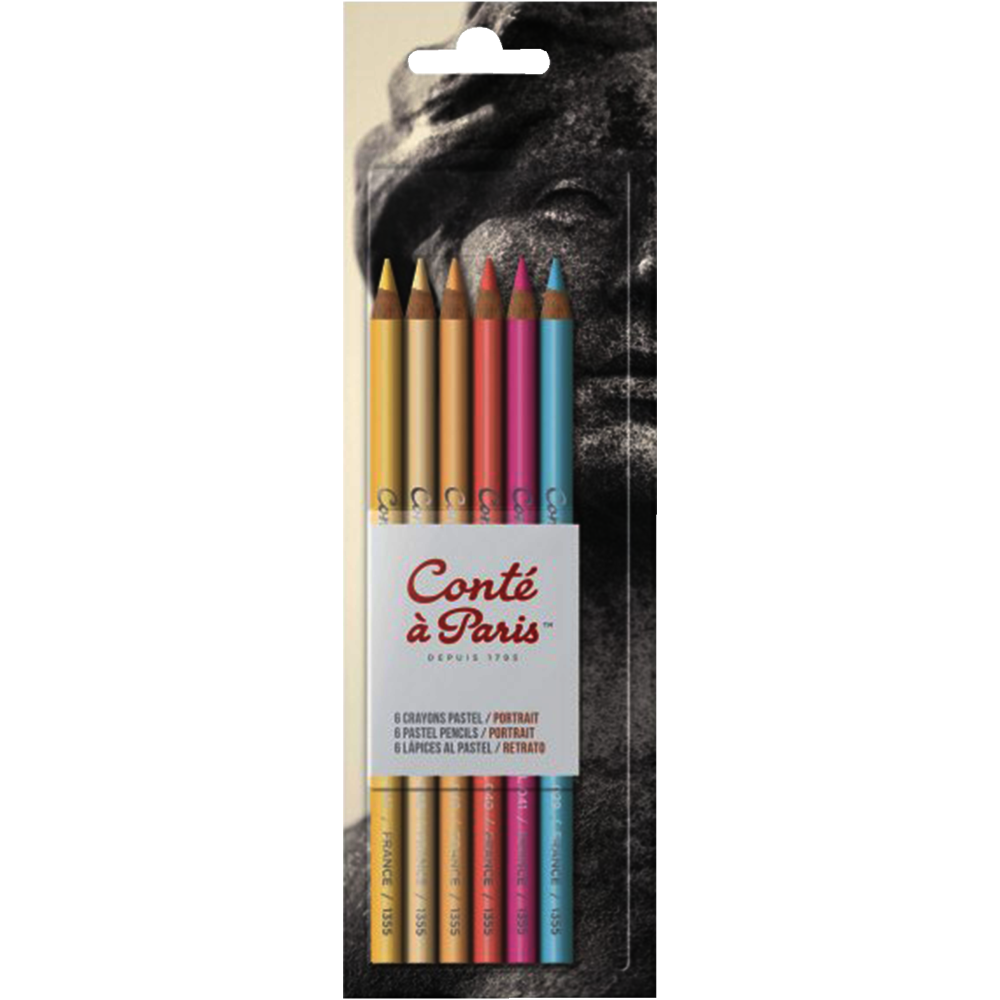 Juego Lápiz Pastel X6 Porta Retrato Conté