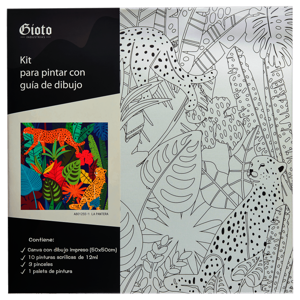 Kit Para Pintar Pre Dibujado 50X50 Pantera