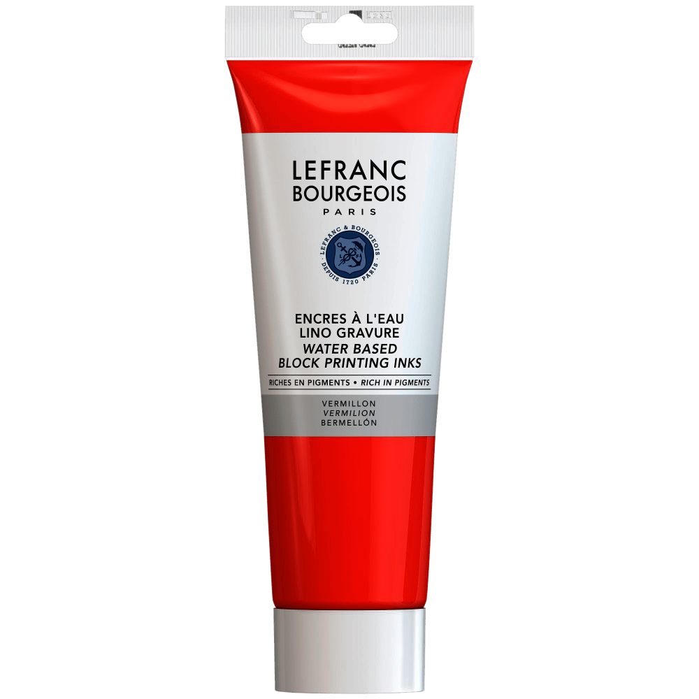 Tinta Grabado Linóleo Agua Lefranc 250Ml Rf 220 Rojo