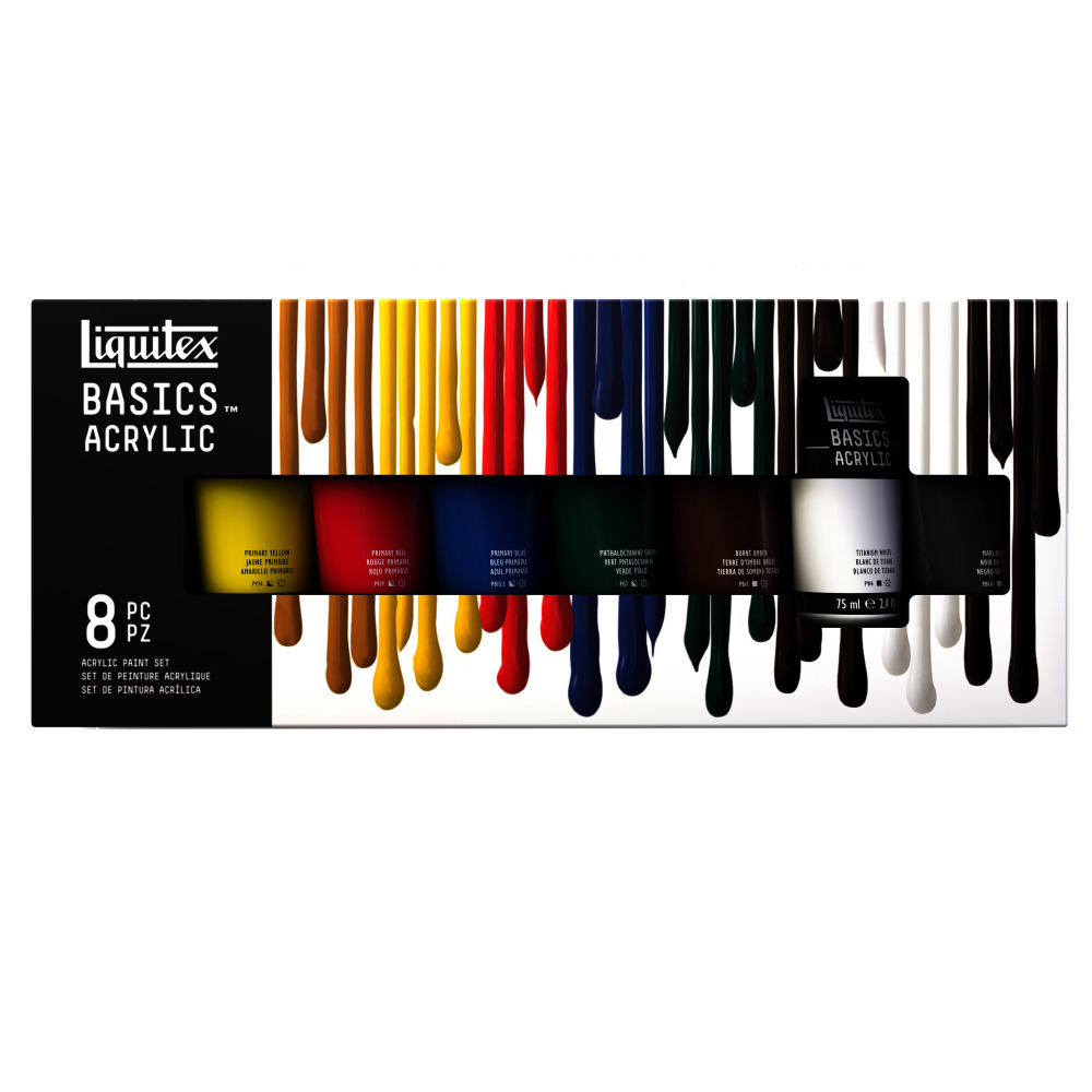 Estuche Acrílico Liquitex Basic 75Ml X8 Colores