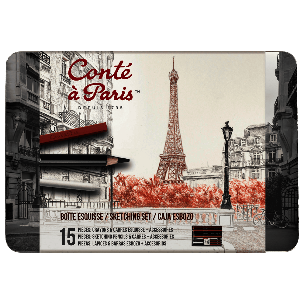 Caja Lápices Y Barras Esbozo Conte 15 UND