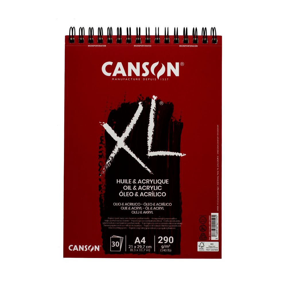 Bitácora Canson Xl Óleo Y Acrílico A4 290Gr 30H