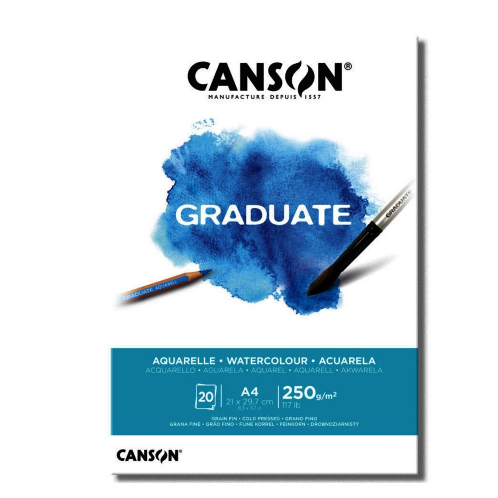 Bitácora Canson Graduate Acuarela A4 250Gr 20H