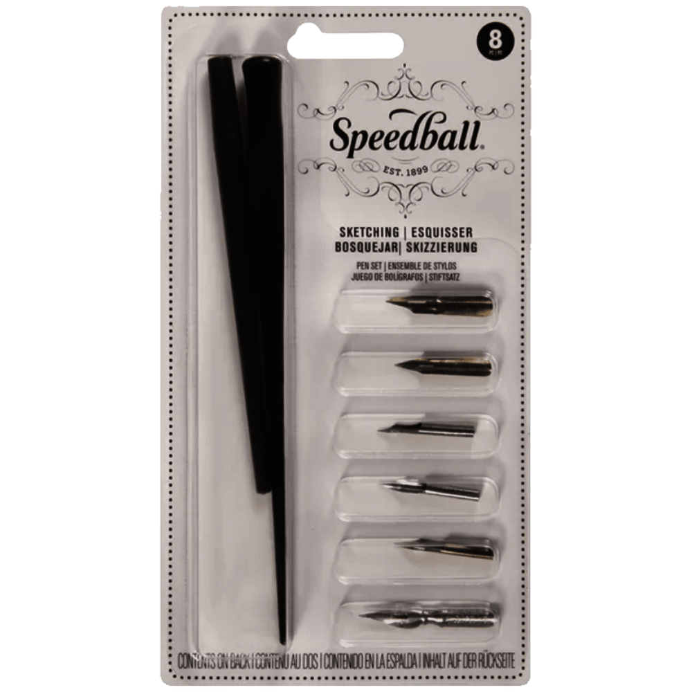 Set Pluma Speedball Para Dibujo