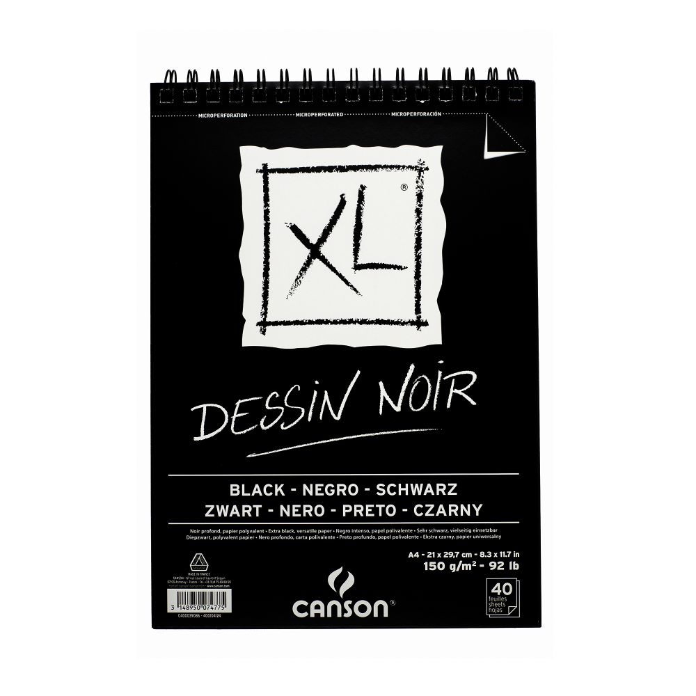 Bitácora Canson Xl Negro A4 150Gr 40H