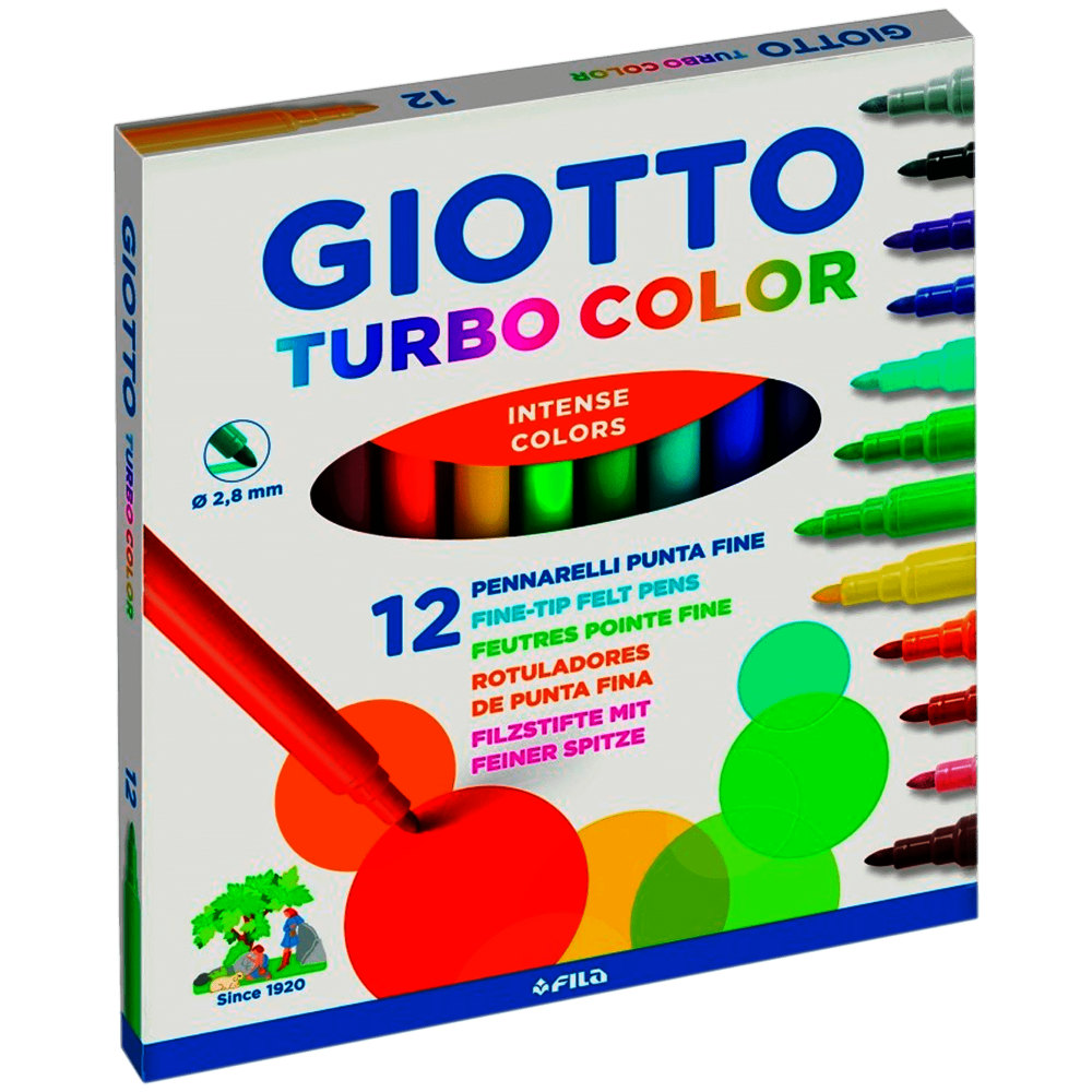 Set Marcadores Giotto Turbo Color X12 UND