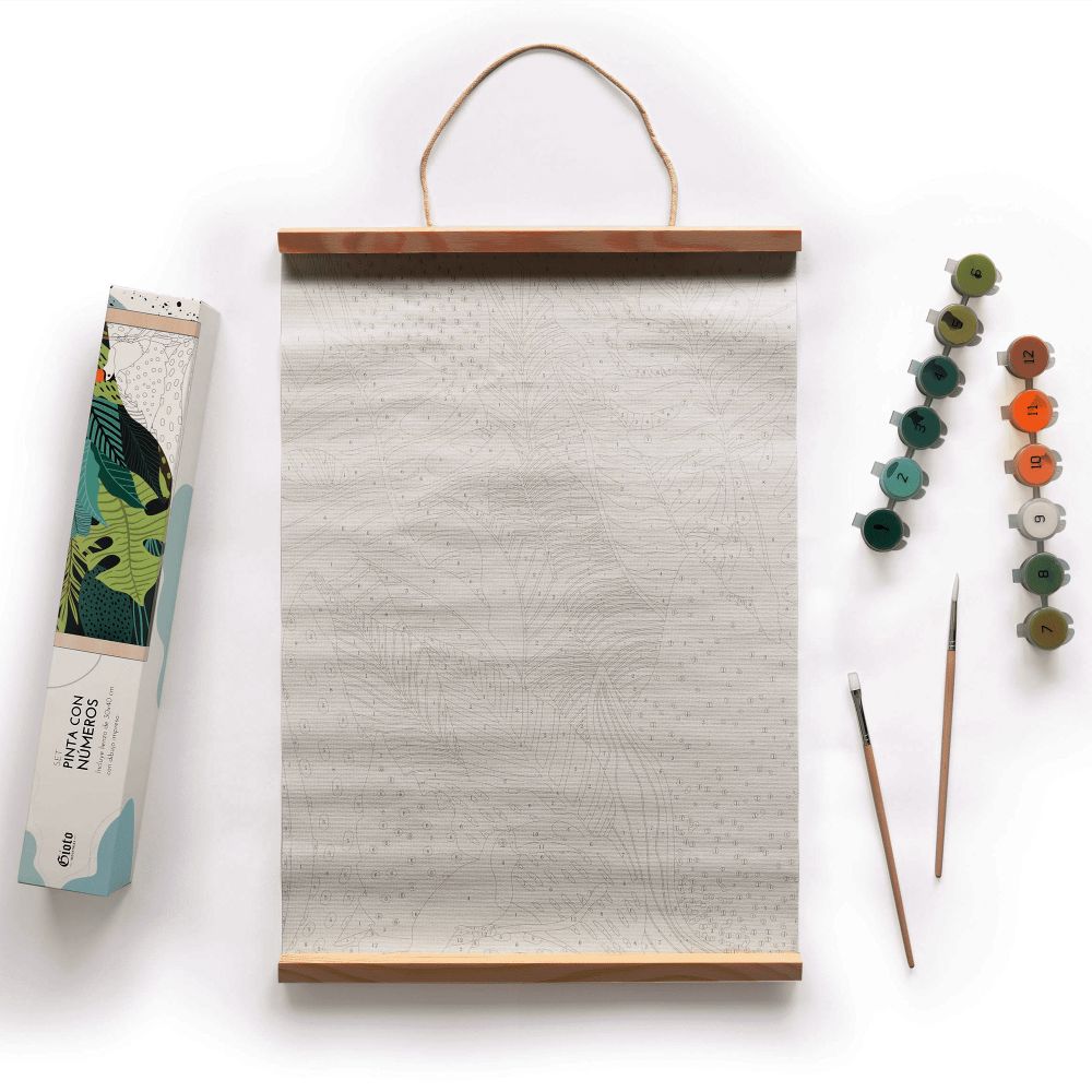 Kit Pinta Por Números 30X40Cm Pájaro En Árbol