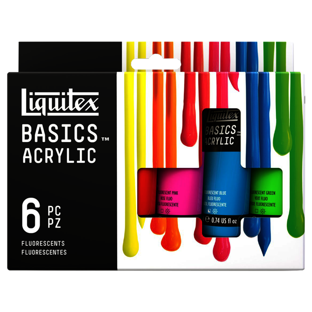 Estuche Acrílico Liquitex Basic 22Ml X6 Fluorescente
