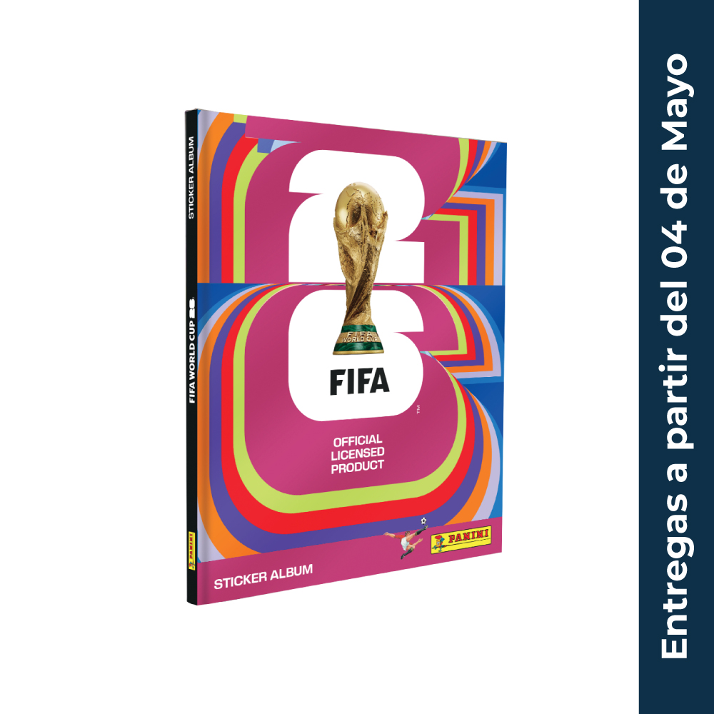 El álbum oficial Panini del Mundial 2026 en pasta dura. La opción premium para coleccionistas que quieren conservar su colección en perfecto estado por años.