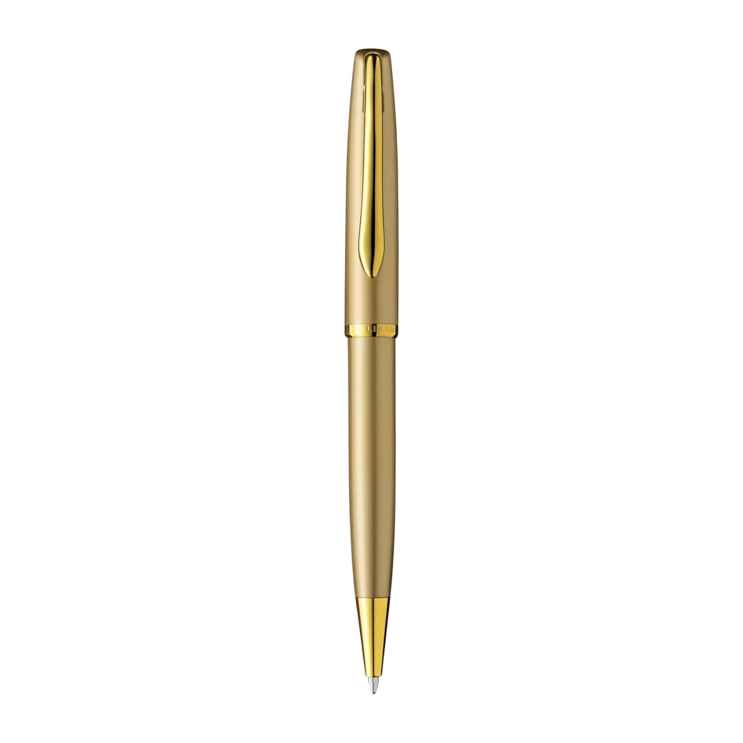 Añade estilo a tu escritura con este bolígrafo de diseño metálico y mecanismo de giro. Tinta negra y cuerpo en tonos selectos. Elegancia garantizada.