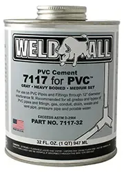 PVC Glue, Weld All 7117 Gray