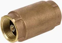 Smith Cooper Brass In-Line Check Valve - Threaded