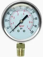 Liquid Filled Pressure Gauges, 1/4" FPT