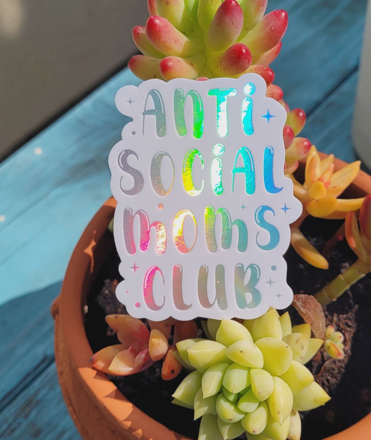 Anti-Social Mom Hologram Sticker