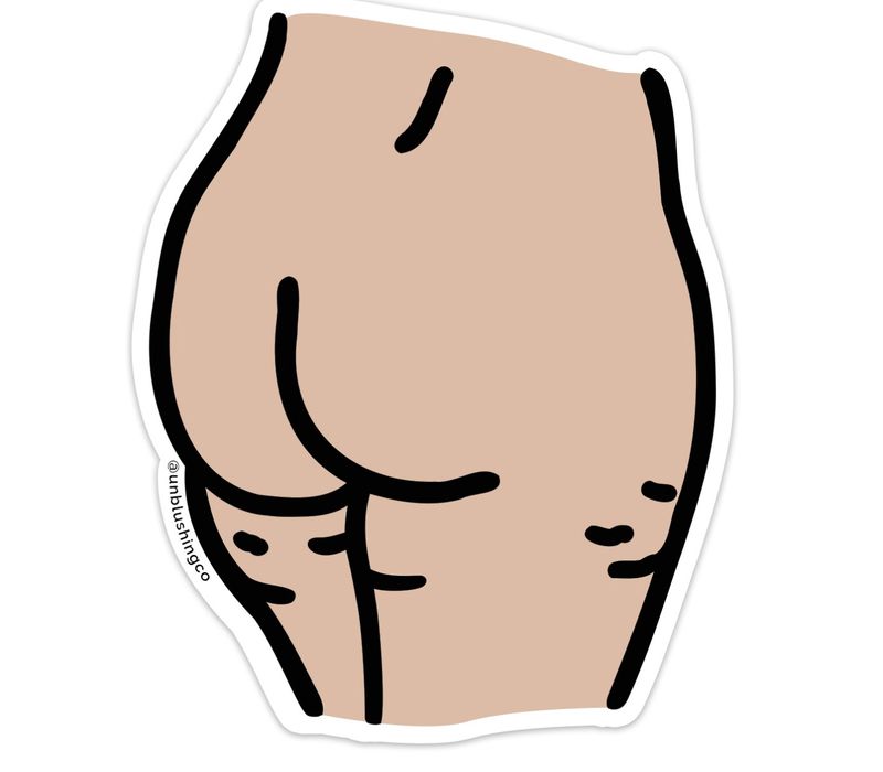 Unblushing - Butt Vinyl Sticker (Light)