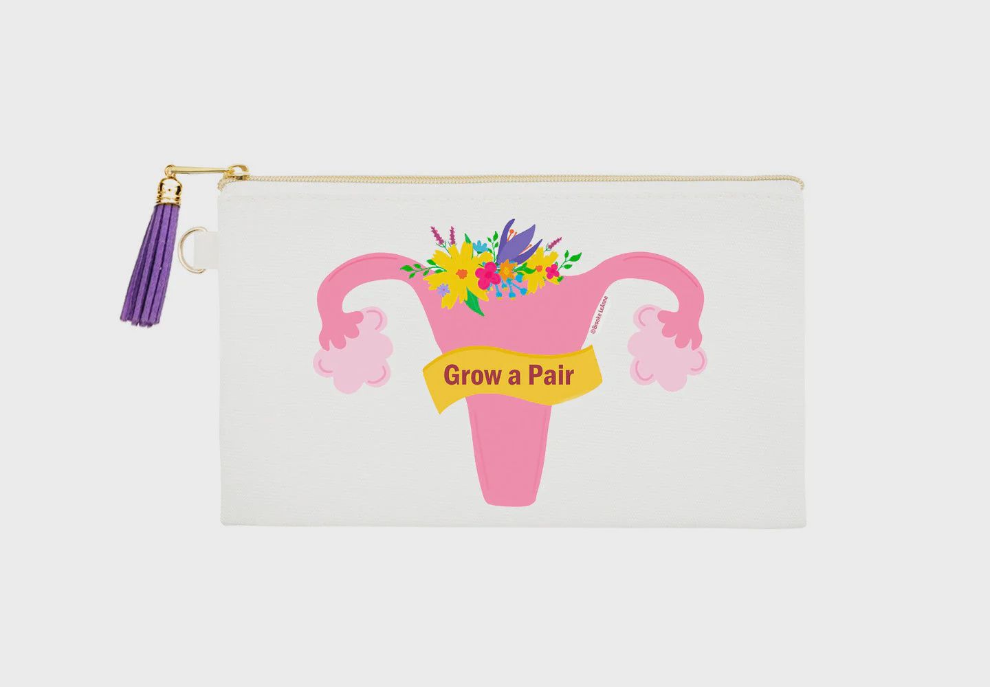 Brooke LeAnne - Grow a Pair Uterus Zipper Bag