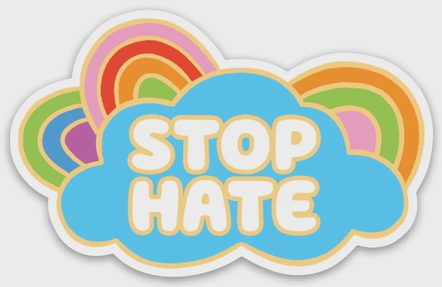 THE FOUND - Stop Hate Die Cut Sticker