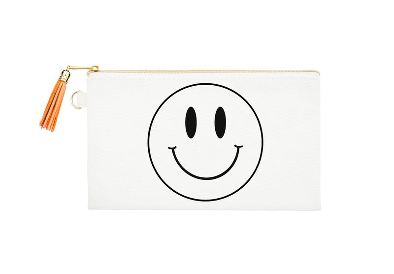 Brooke LeAnne Smiley Face Zipper Pouch