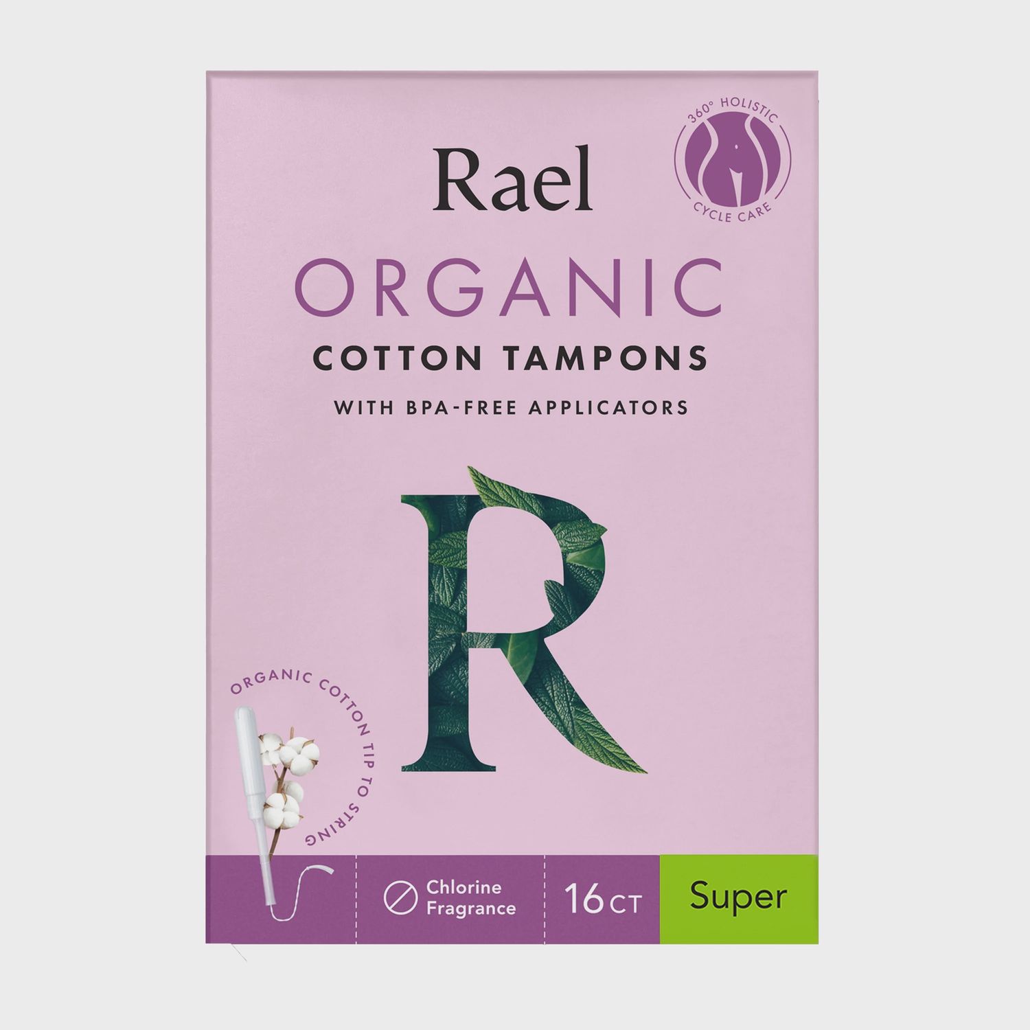 Rael - Rael Organic Cotton Tampons with Long Applicators - Super