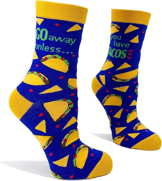 Fabdaz - Go Away Unless You Have Tacos Novelty Socks