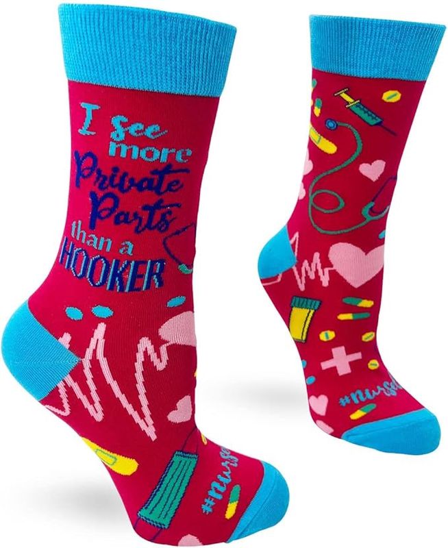Fabdaz - I See More Private Parts Than a Hooker Crew Socks