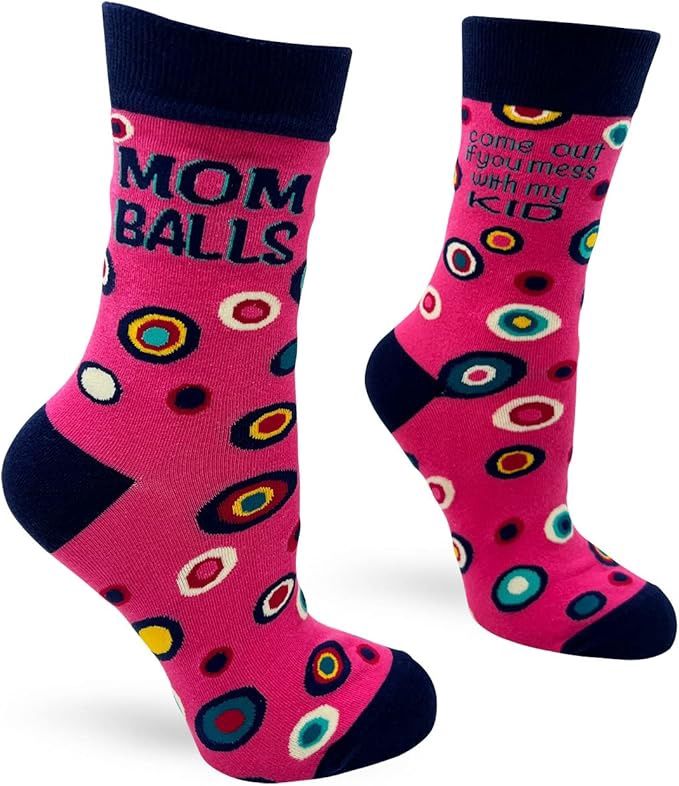 Fabdaz - Mom Balls if You Mess With My Kid Crew Socks