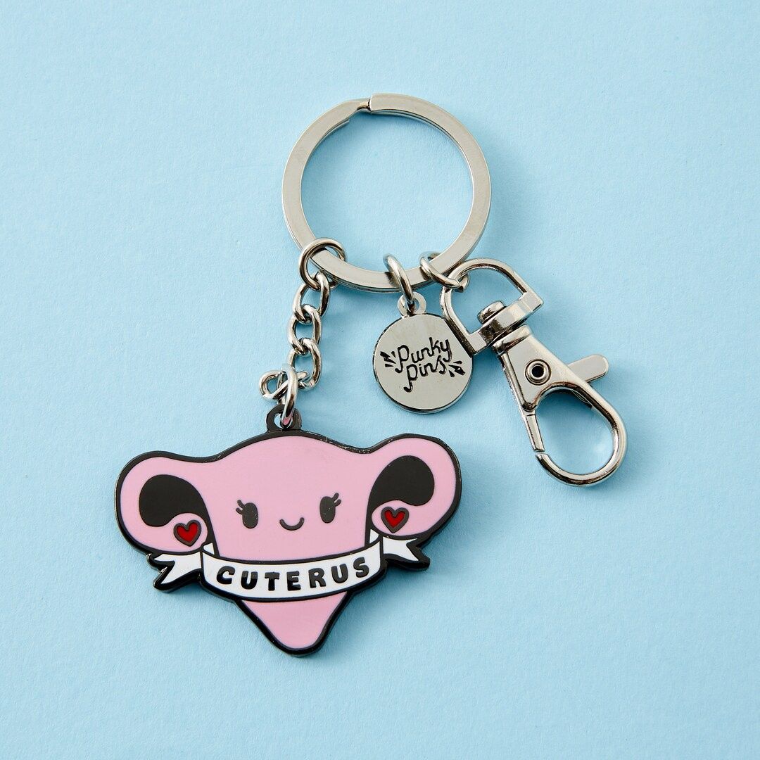 Punky Pins - Cuterus Uterus Hard Enamel Keyring