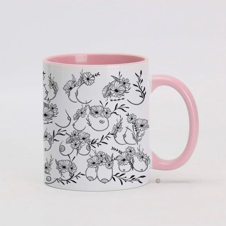 Risqué Gifts - Floral Boob Mug